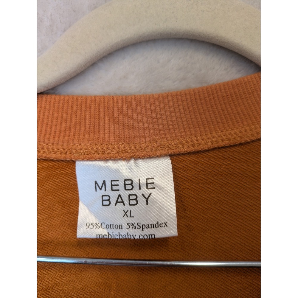 NEW Mebie Baby Sweatshirt Women's XL Orange Jack-o-lantern Oversized Spandex - Picture 4 of 7